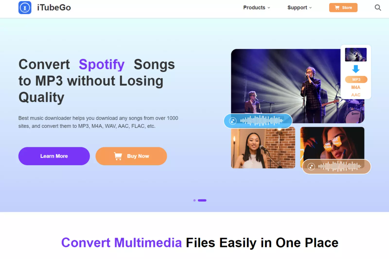Home Page of iTubeGo