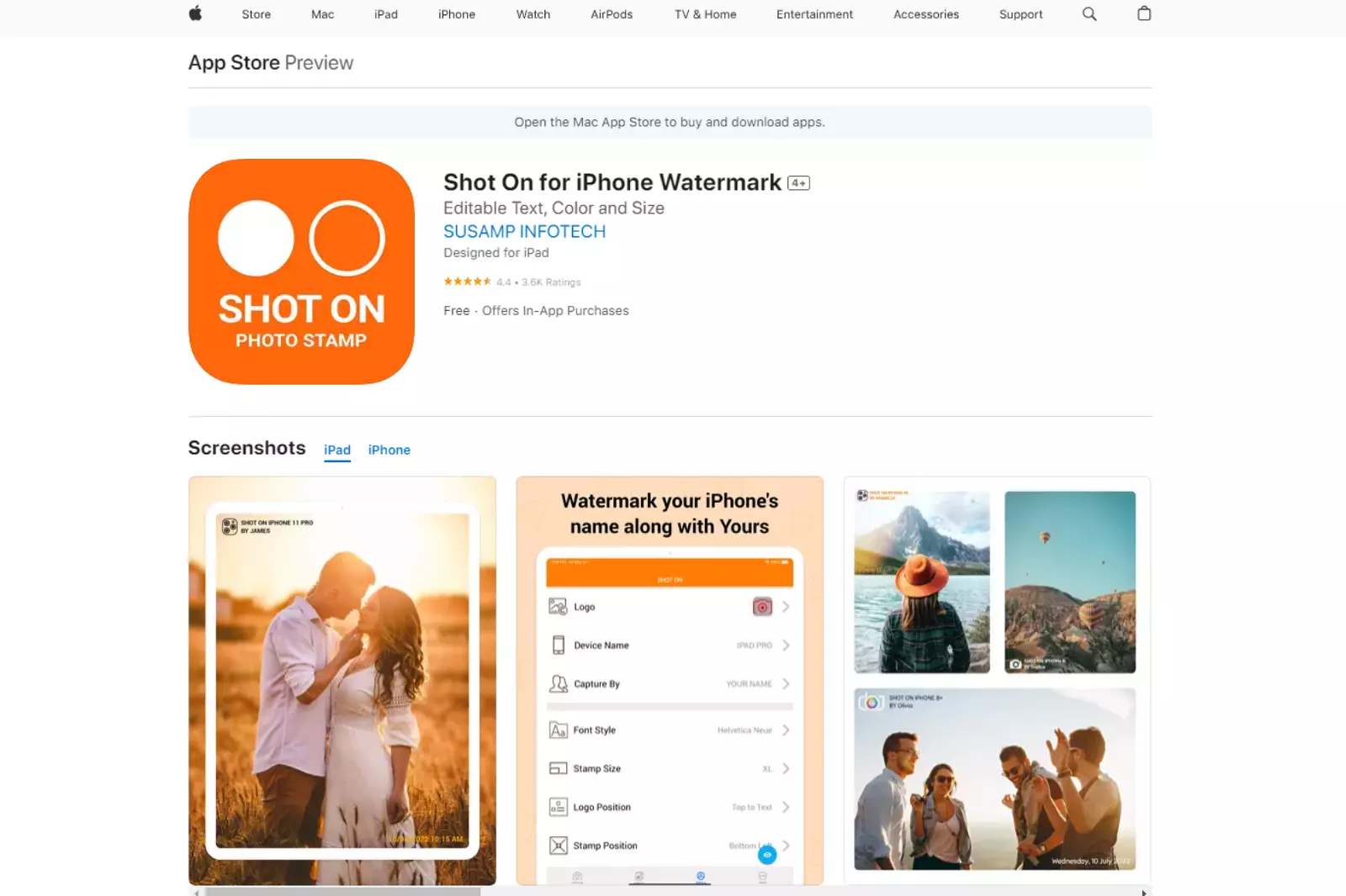 Home Page of Watermark Photo (iPhone)