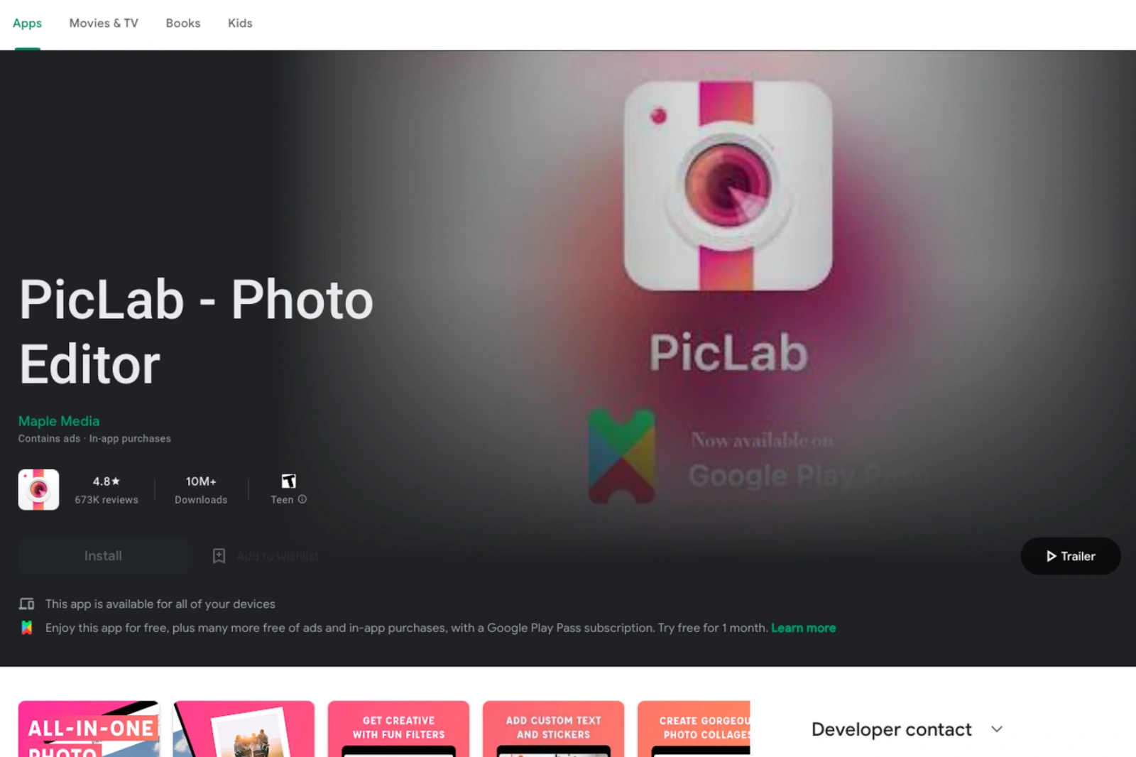 Home Page of PicLab