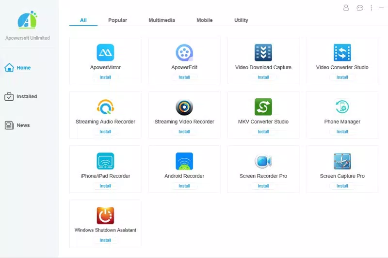 Home Page of Apowersoft