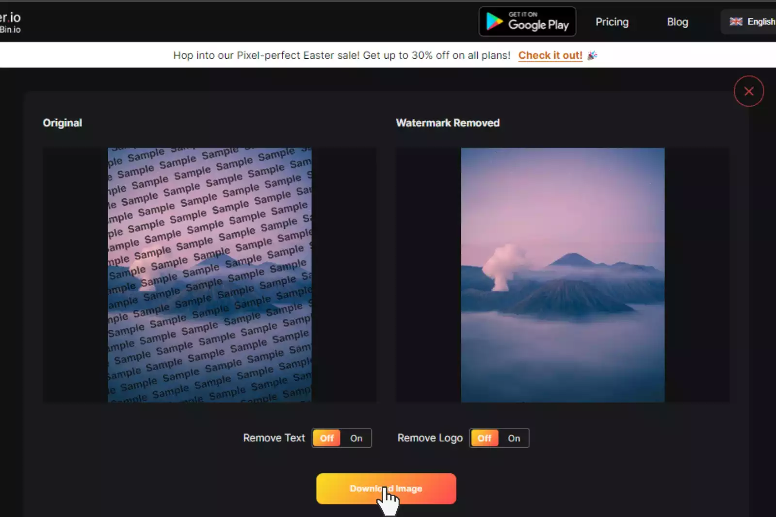 4th Step to Download Image without Watermrak