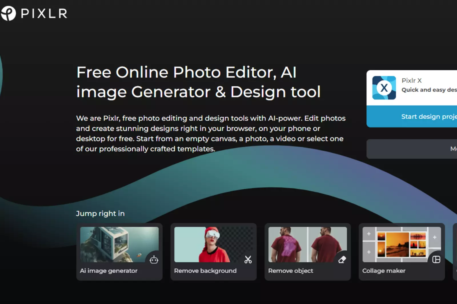 Home Page of Pixlr