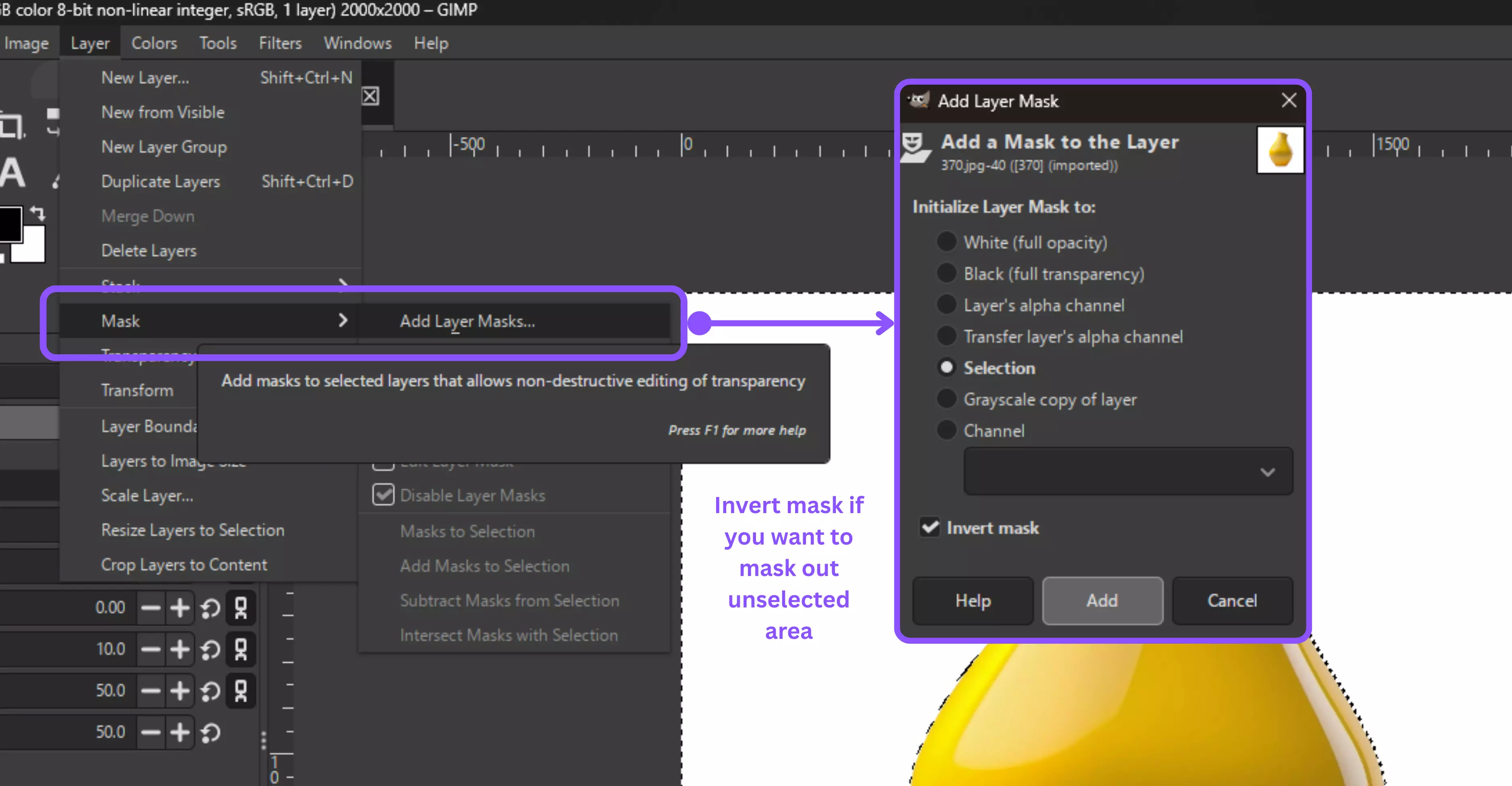 apply a Layer Mask