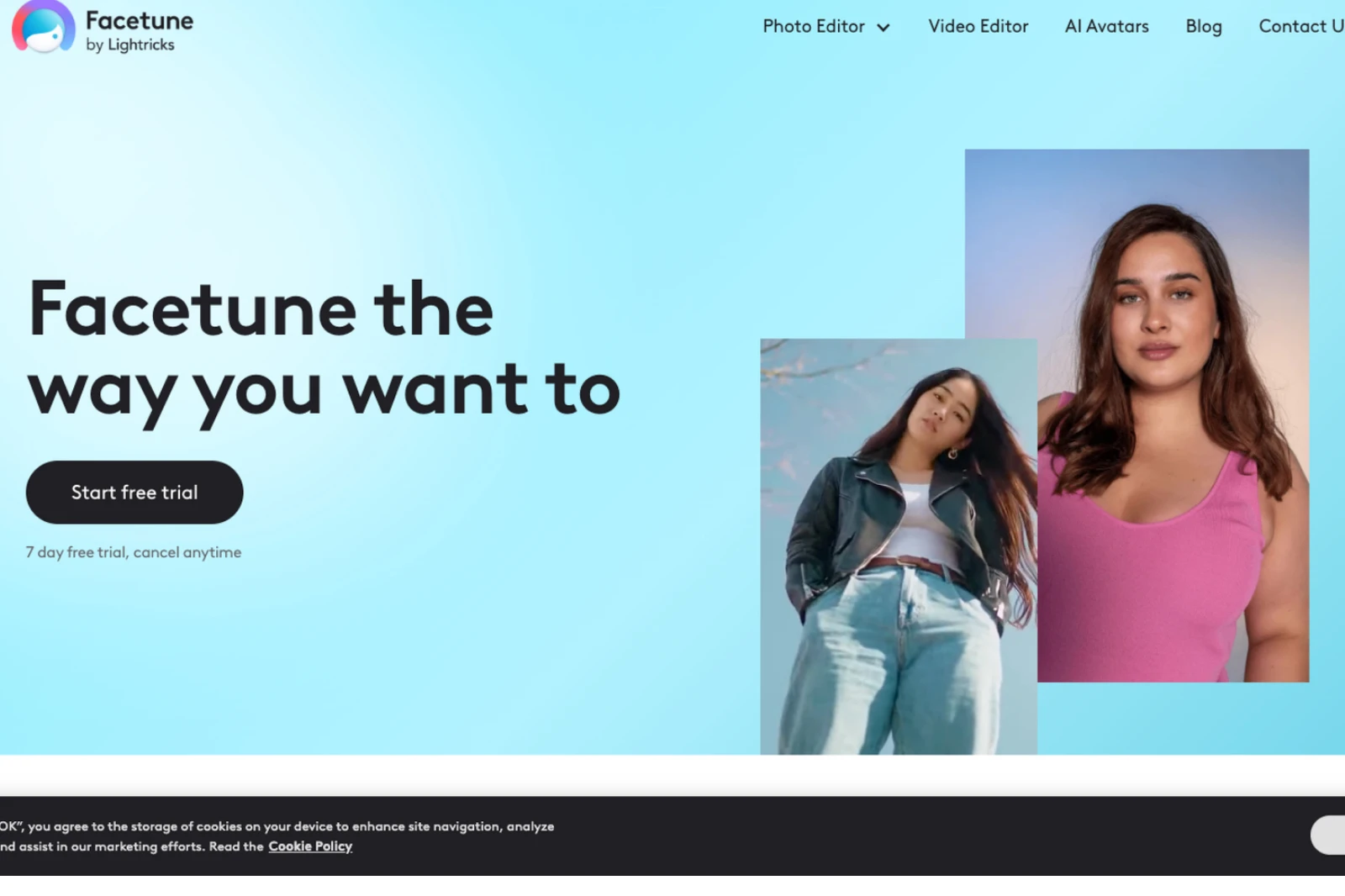Home Page of Facetune