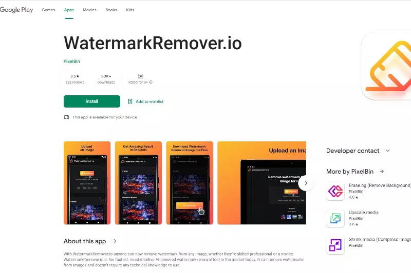 watermarkremover in playstore