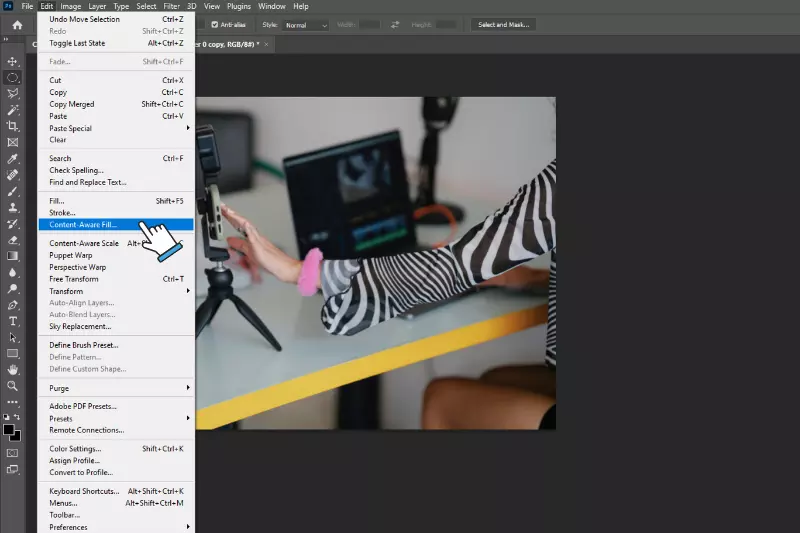 Adjusting Content-Aware Fill Settings
