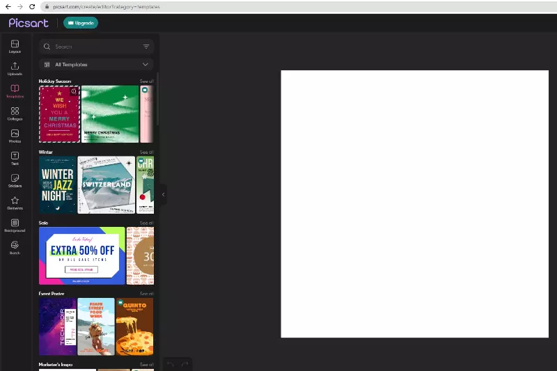 Home Page of PicsArt
