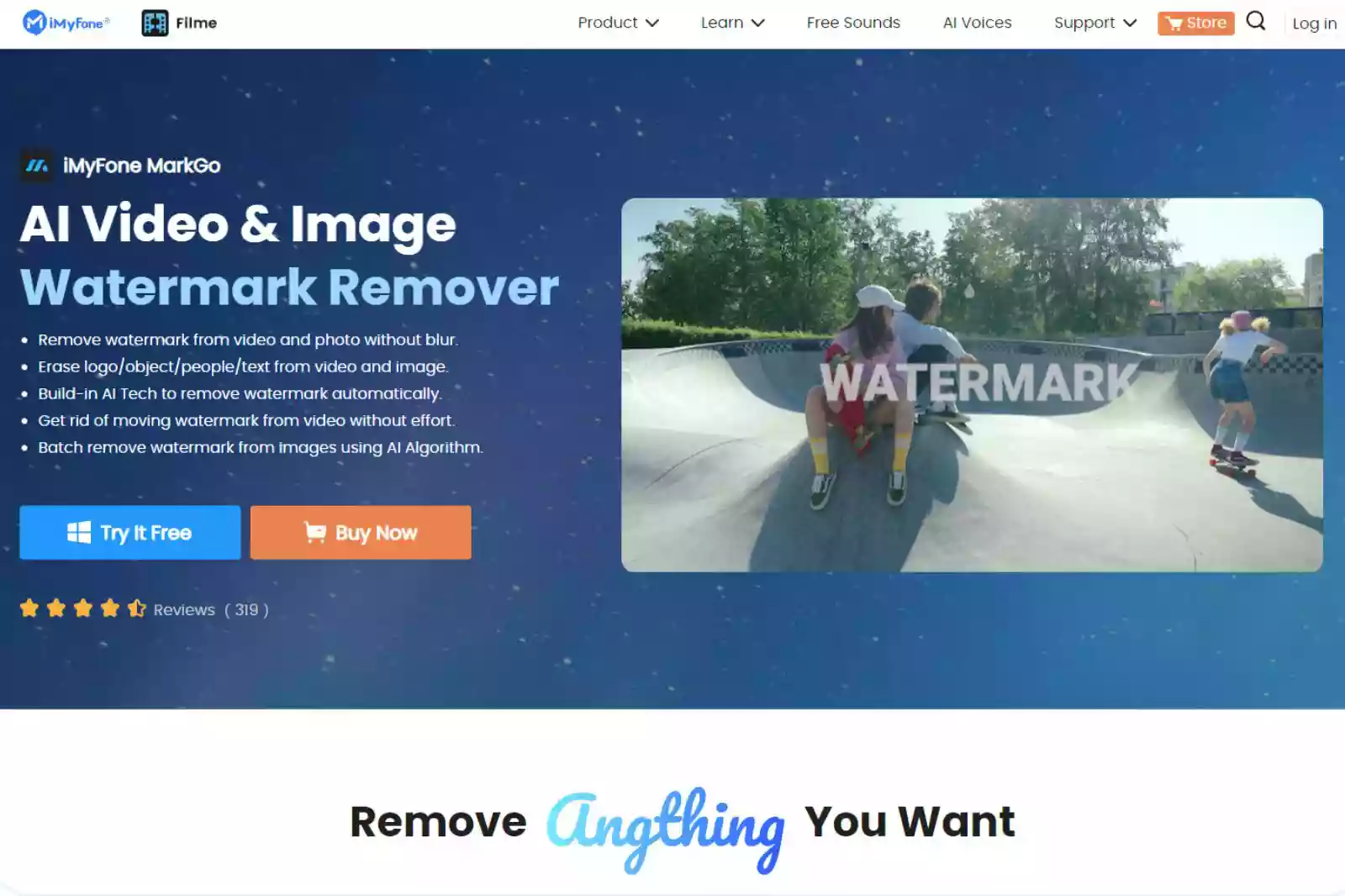 Home Page of iMyFone MarkGo
