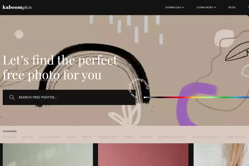 Home Page of Kaboompics