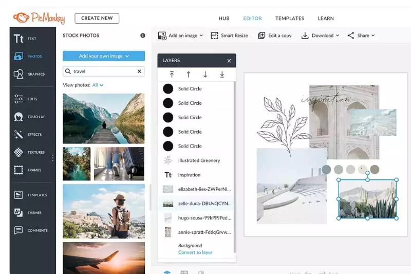 Home Page of PicMonkey