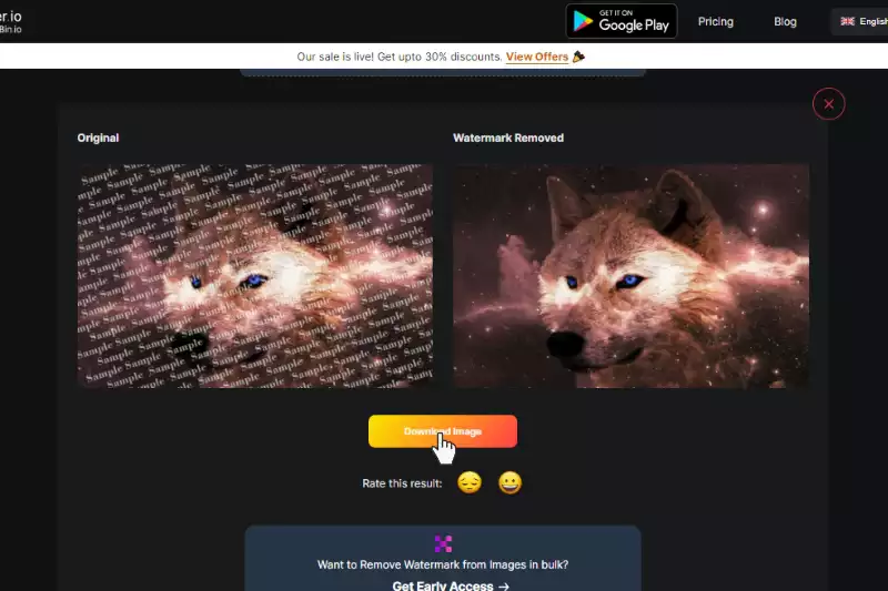 Last Step to Download Image without Watermark