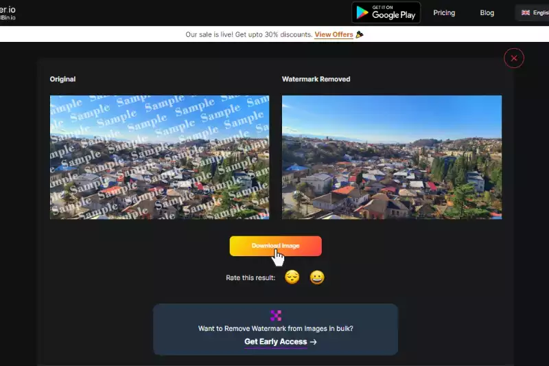 Last Step to Download Image without Watermark