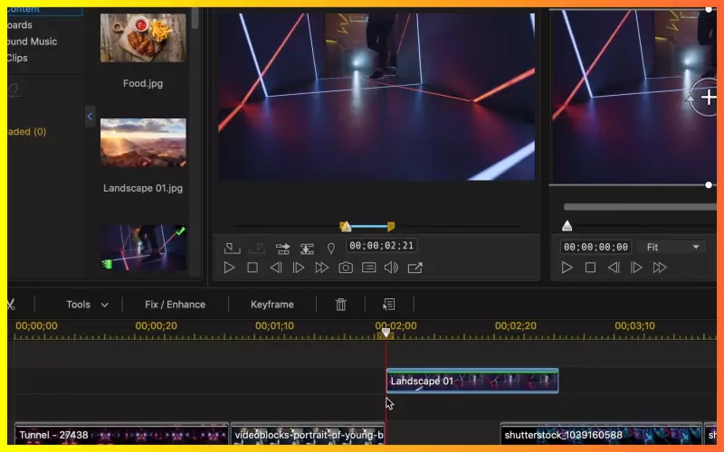 Interface of PowerDirector