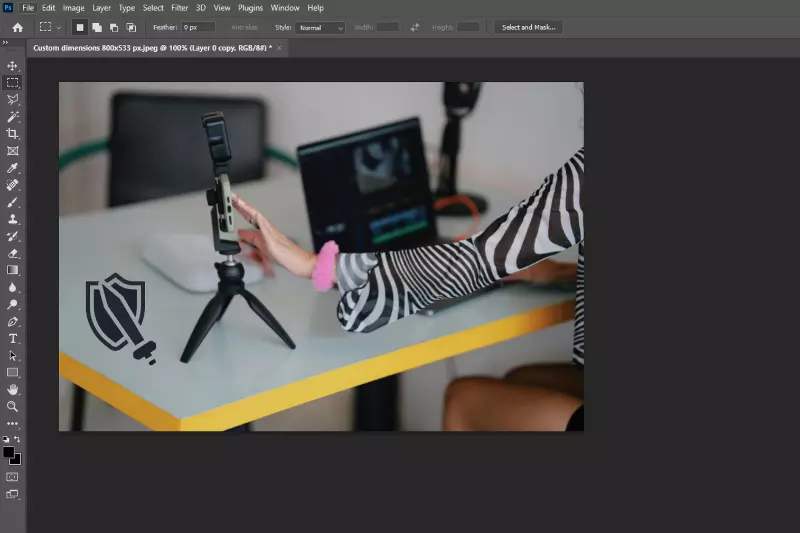 Select the Area with the Watermark