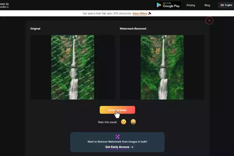 Last Step to Download Image without Watermark