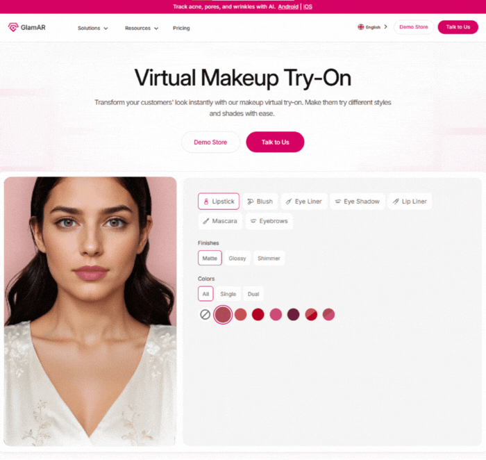 Virtual try on GlamAR s AR lipstick try on