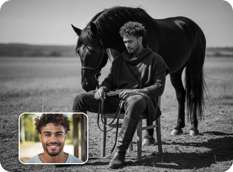 Aura farm ai photo editing horse aesthetic tool