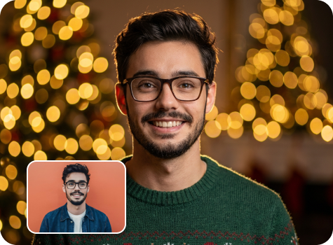 Christmas headshot generator