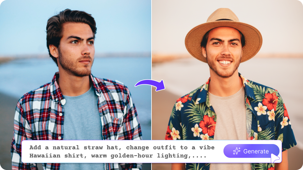 AI image editor for social media thumbnail