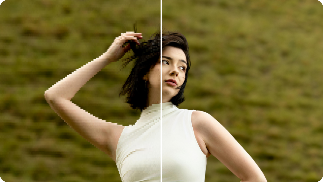 Unpixelate image Online thumbnail