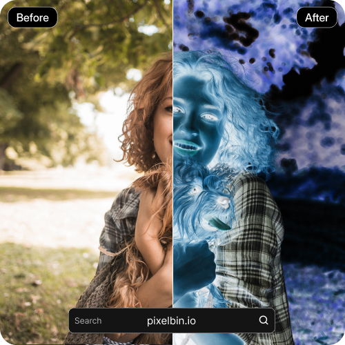 Create color-inverted images online with AI