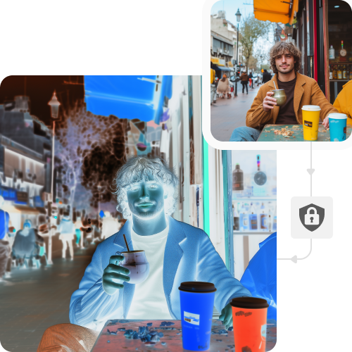 Create color-inverted images online with AI