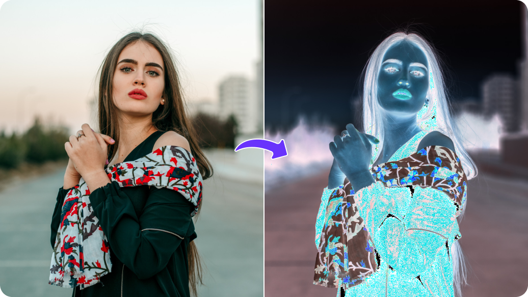 Color inverted images thumbnail