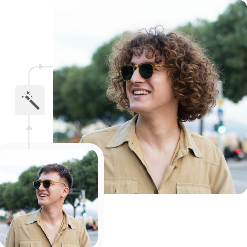Free curly AI filter - Get instant curls or perms
