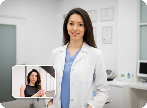 Doctor headshot tool preview