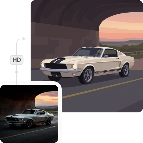 sketch to image in HD-resolution pictures