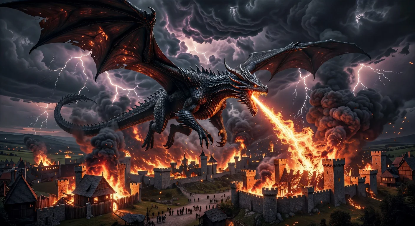 Dragon Scene - original