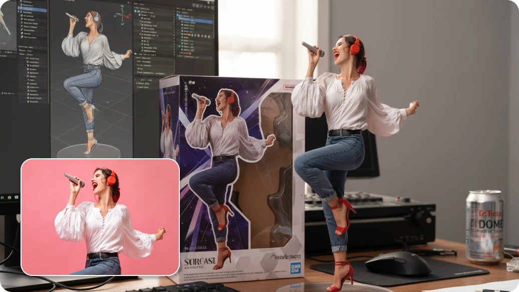 AI 3D action figure generator thumbnail