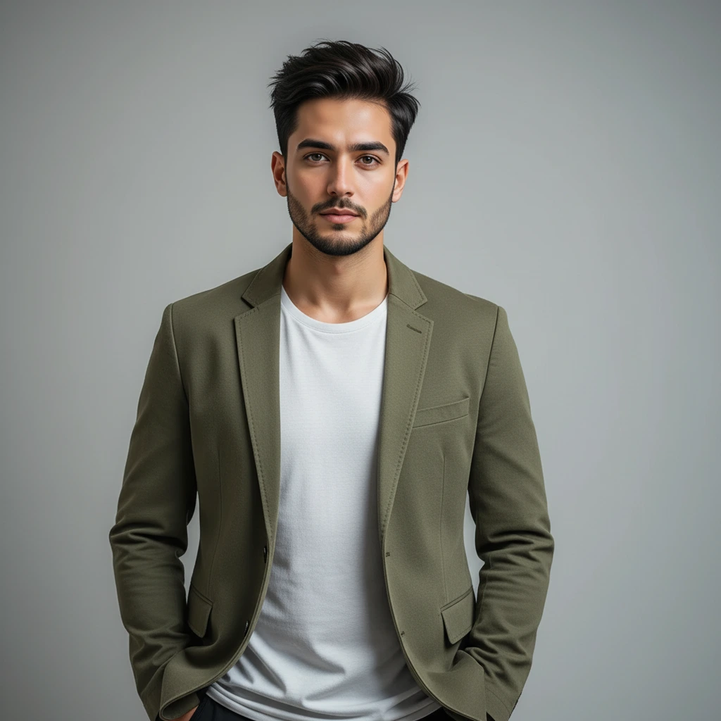Add suit to your photo online for free with AI