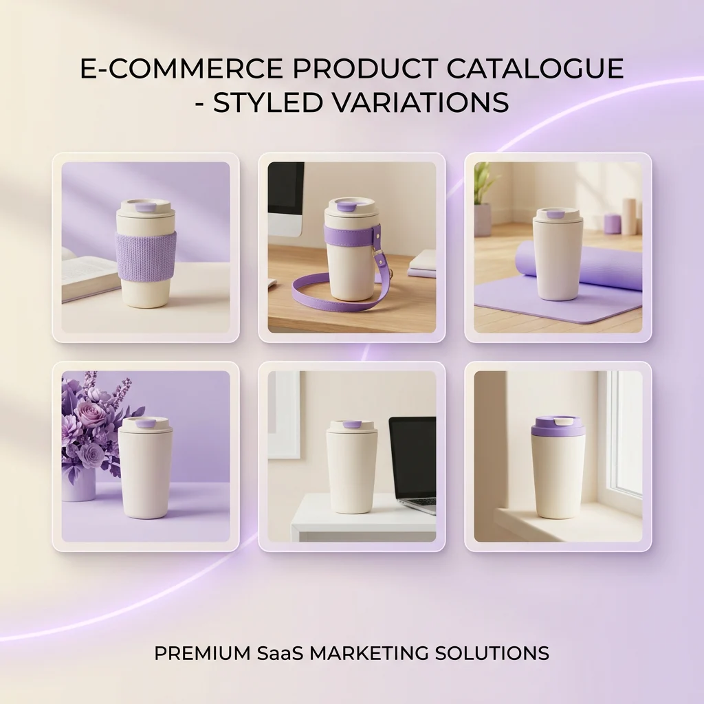 An e-commerce team refreshing a SKU catalogue with consistent lighting and palette