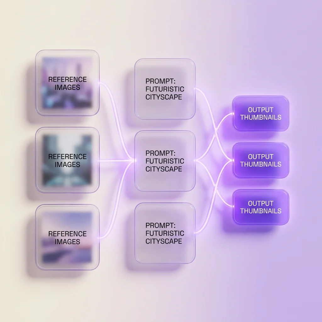 Manual parameter sliders alongside the AI creative agent prompt panel