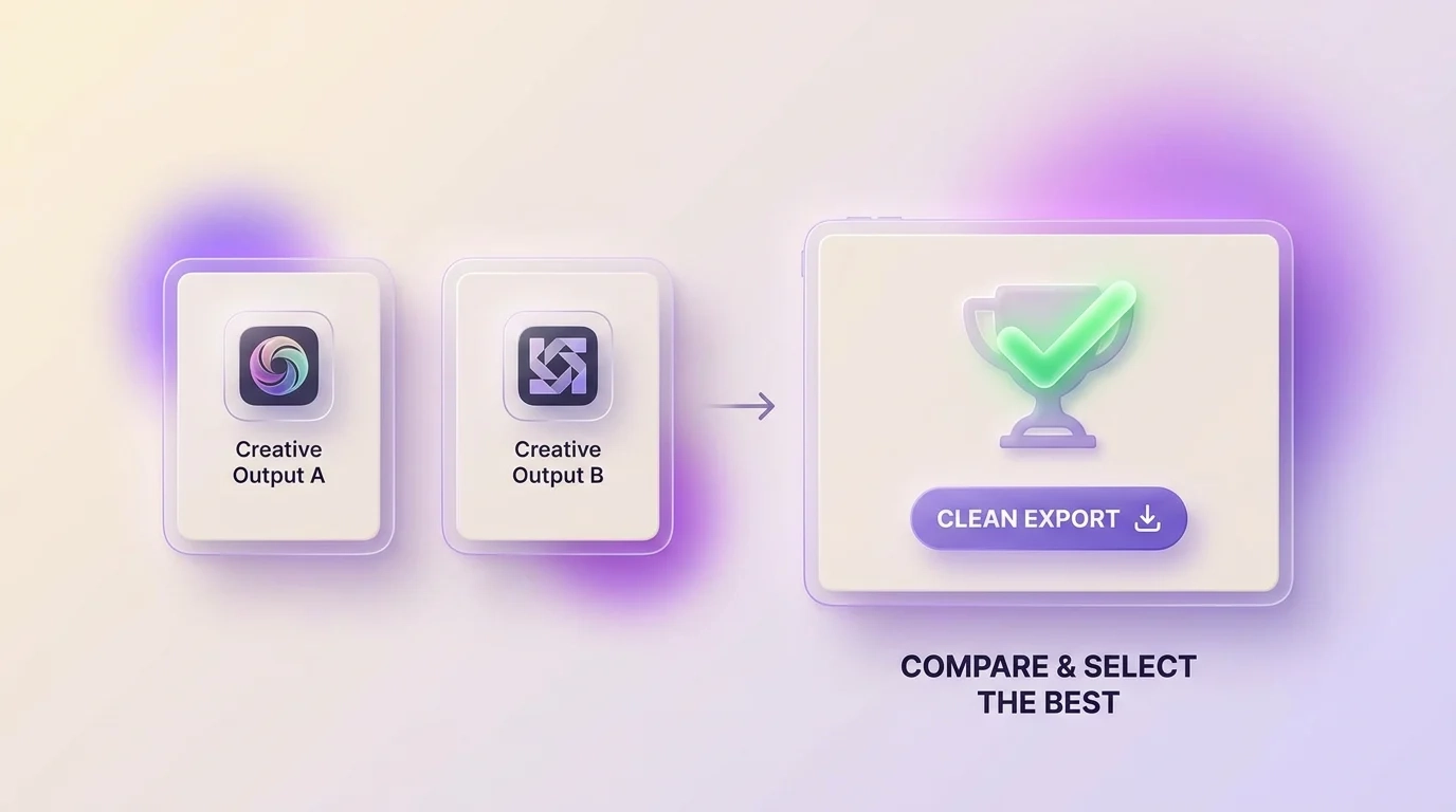 Reviewing batch outputs and exporting them ratio-correct without watermarks
