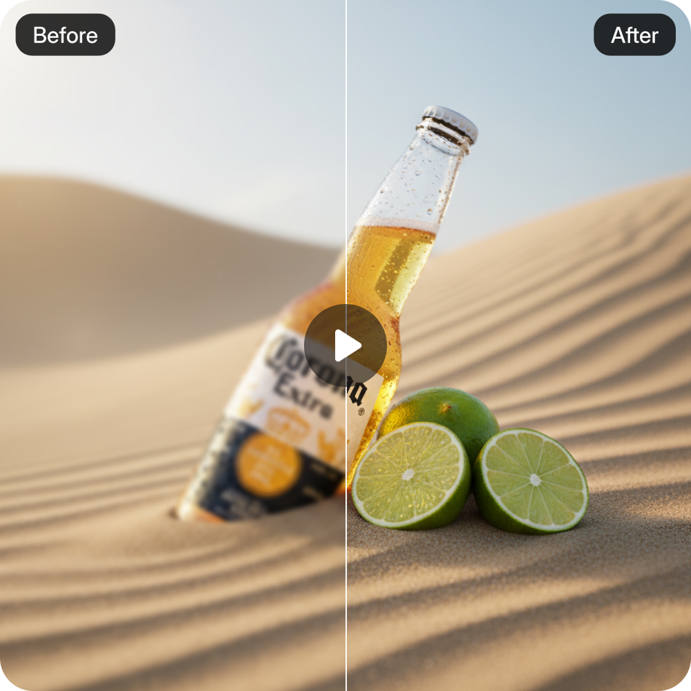 Comparación de video antes y después