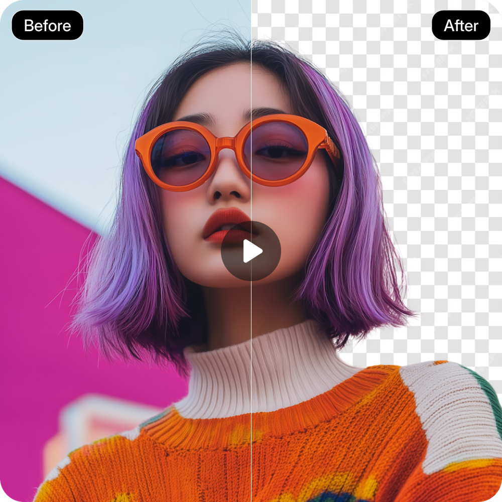 Before and after watermark removal comparison