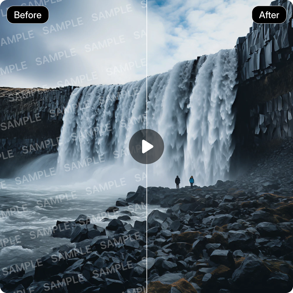 Before and after video comparison