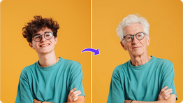 AI age progression photo generator