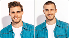 AI Buzz cut filter