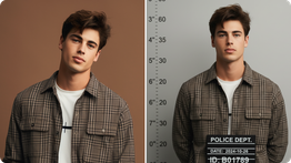 AI mugshot generator