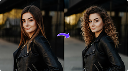 AI curly hair filter