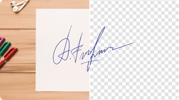 Signature background remover