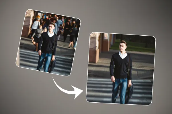 How to remove someone from the background of a photo
