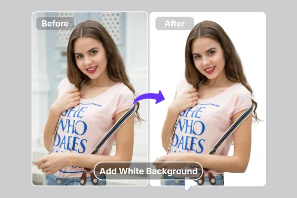 How to add a white background to a photo (10 AI tools & bonus tip)