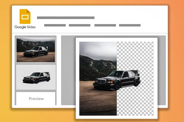Remove the background of a picture in Google Slides