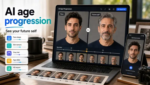 How to generate realistic AI age progression images from a photo