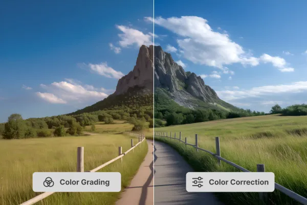 What is the difference between color grading and color correction in an image (complete guide + AI tools & more)