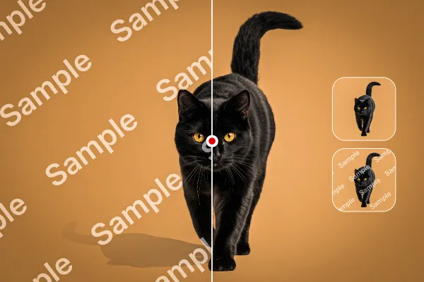 How to remove a sample watermark from an image (Photoshop or AI)
